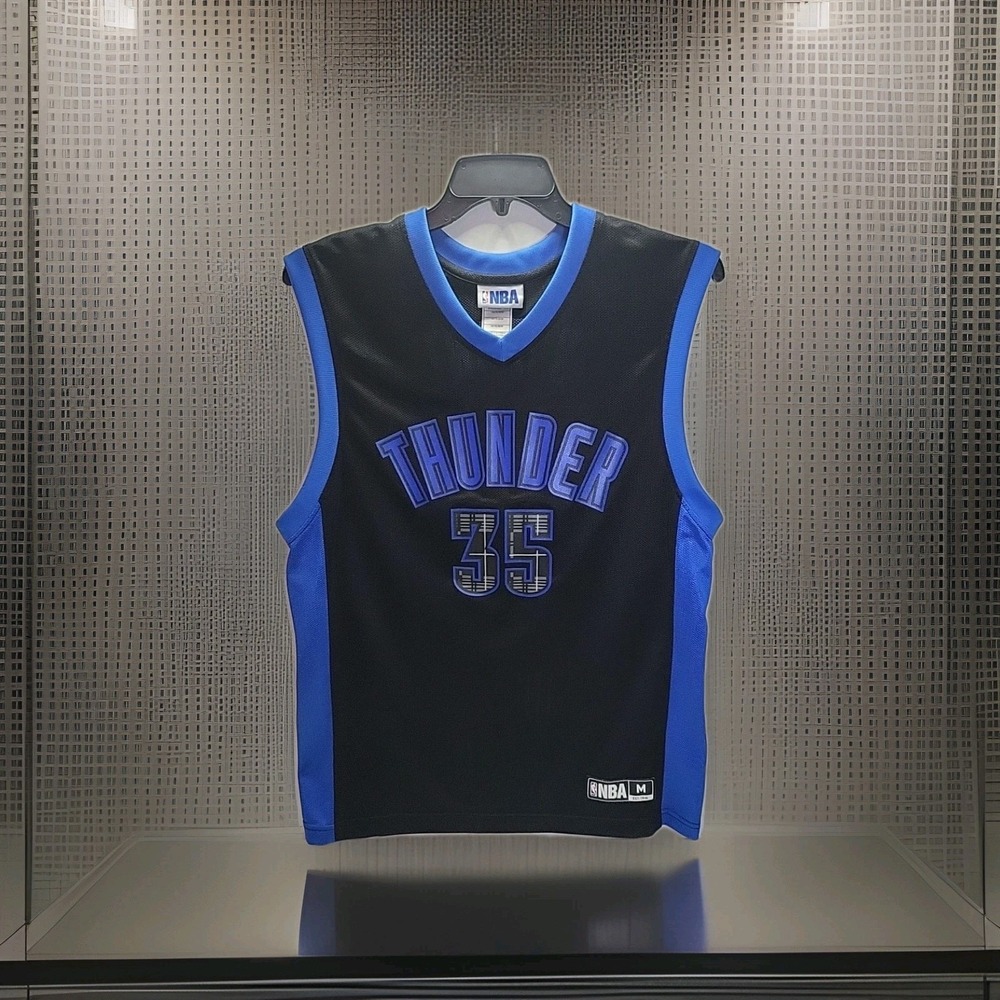 Kevin Durant Oklahoma City Thunder Jersey Plaid # 35 Size Med. NBA Basketball